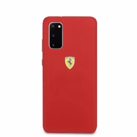 Ferrari Silikoninis dėklas telefonui Samsung Galaxy S20 - raudonas