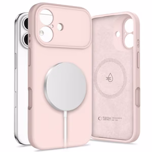 Tech-Protect Silicone magnetinis dėklas telefonui iPhone 17 - rožinė