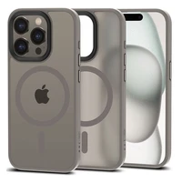 Tech-Protect MagMat Magnetinis dėklas telefonui iPhone 15 Pro - titano matinis