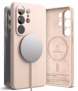 Ringke Silikoninis MagSafe Dėklas for Samsung Galaxy S26 Ultra - rožinis