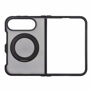 Juodas Forcell F-Protect 4sD-i Smoke Hybrid Kickstand Premium dėklas iPhone Duo, suderinamas su MagSafe