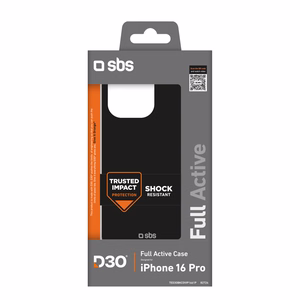 SBS Full Active D3O dėklas iPhone 16 Pro - juodas
