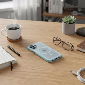 Case for iPhone 16 Flexline Mag Cover compatible with MagSafe green