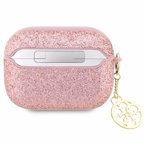 Guess GUAP2GLGSHP ausinių dėklas (m) - rožinis Glitter Flake 4G Charm Collection