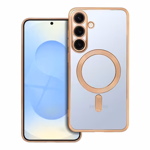 ELECTRO MAG COVER magnetinis dėklas telefonui, suderinamas su MagSafe, skirtas SAMSUNG S25 Plus, auksinis