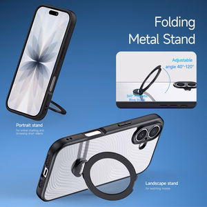 Чехол Dux Ducis Aimo Mag Stand совместимый с MagSafe для iPhone 17 чёрный