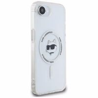 Karl Lagerfeld IML Metal Choupette Head MagSafe iPhone 16e dėklas telefonui - baltas