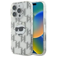 Karl Lagerfeld IML Choupette Head Electroplated Dėklas telefonui iPhone 16 Pro Max - skaidrus