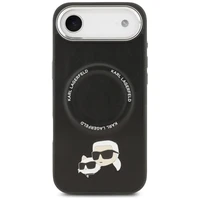 KARL LAGERFELD dėklas telefonui IPHONE 17 Air, suderinamas su magnetiniu MagSafe (KLHMP17MPSMLRKCK, PU K&C PINS) juodas