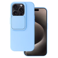 Camshield Soft dėklas iPhone 15 Pro Max šviesiai mėlynas