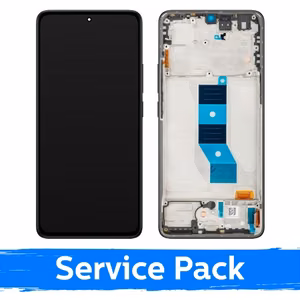 LCD ekranas suderinamas su Xiaomi Redmi Note 14 5G / Poco M7 Pro 5G su rėmeliu / vidurnakčio juodas / (Service Pack)