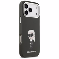 Karl Lagerfeld IML akvarelės Karl ir logotipo magnetinis dėklas telefonui iPhone 17 Pro Max - juodas