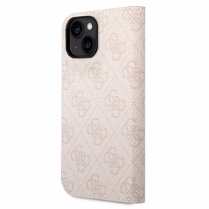 Guess GUBKP14SHG4SHP iPhone 14 6.1 "rožinė / rožinė knyga 4G Vintage Gold Logo