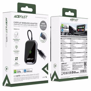Belaidis CarPlay/Android Auto adapteris Acefast QC1 juodas