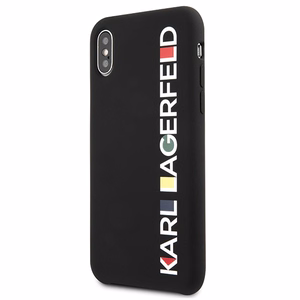 Karl Lagerfeld Blizgus Bauhaus iPhone X/XS Dėklas - juoda
