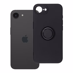 Чехол для iPhone 16e (SE 4 2025) / 17e Silicone Ring чёрный