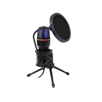 ART condenser stand microphone with mechanical filter and diaphragm with light tripod AC-02 black