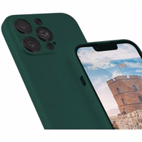 Dėklas "Liquid Silicone" skirtas Oneplus 9 tamsiai žalias