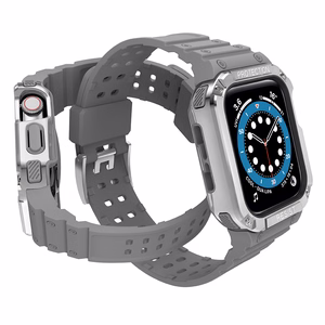 Apsauginis laikrodžio dirželis Apple Watch 38/40/41mm – korpuso apsaugos dirželis – pilkas, sidabrinis