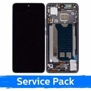 LCD Display Compatible With Xiaomi Poco F7 Pro 5G with Frame / Black / (Service Pack)