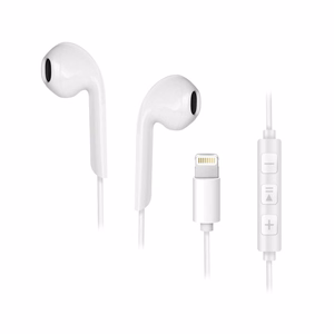 Kabelinės ausinės Lightning Forcell F-Audio HR-ME25 baltos