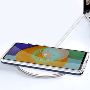 Clear 3in1 dėklas telefonui Samsung Galaxy A73 rėmelio gelis mėlyna