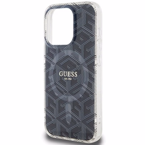 GUESS чехол для IPHONE 15 Pro Max совместимый с MagSafe GUHMP15XHGCUSTGK (IML GCUBE) чёрный