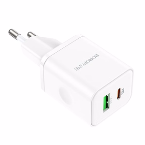 Įkroviklis Borofone BN7 20W USB-C/USB-A baltas