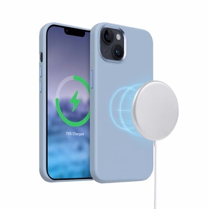 Crong Color Cover LUX Magnetic dėklas, skirtas iPhone 15 Plus, suderinamas su MagSafe, mėlynas