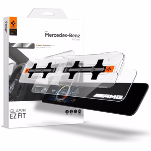 Spigen grūdintas stiklas "EZ FIT" rinkinys MERCEDES E-CLASS 2020 / 2021