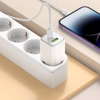 Įkroviklis Hoco USB A + USB C QC3.0 PD 3A 20W N41 baltas