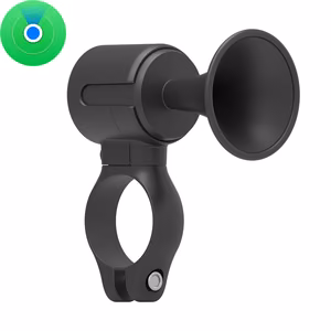 MiLi MiTag HD-P16-A Bluetooth Tracker with Bicycle Bell, USB-C Rechargeable, Black (Apple Find My)