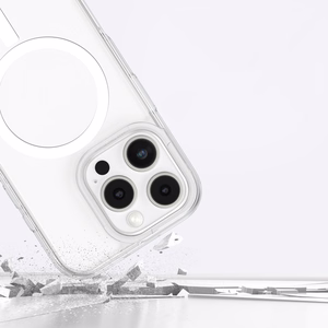 AmazingThing Minimal Mag dėklas su magnetiniu žiedu iPhone 16 Pro - skaidrus