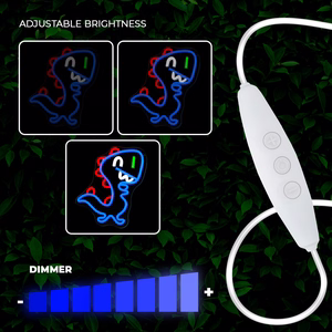 Neon PLEXI LED JURASSIC BABY DINO mėlynas FLNJ01 Forever Light
