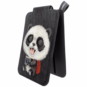 Nimmy New Big-Eye Cute Pets 2.0 Panda Magnetic Wallet with Phone Stand - Black