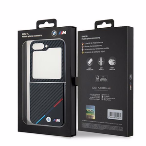 BMW Carbon Tricolor dėklas telefonui Samsung Galaxy Z Flip 6 - juodas