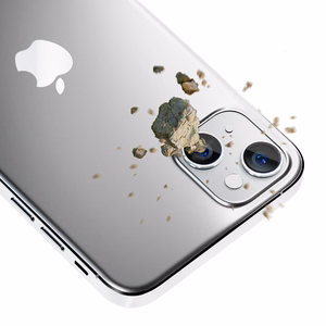 Kameros stiklas iPhone 14 9H 3mk Lens Protection Pro Series objektyvui - sidabrinis