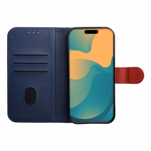 Flip case for iPhone 17 / 18 Split Book navy and red