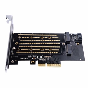 Orico PDM2 PCIe išplėtimo plokštė 3.0 ×4, skirta M.2 NVMe ir SATA diskams – juoda