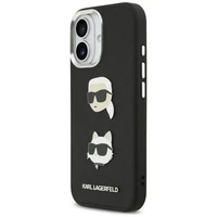 KARL LAGERFELD dėklas telefonui IPHONE 17, suderinamas su magnetiniu MagSafe (KLHCP17SPSFDHPOK, FW Grained PU W/ K&C Heads Pins & Logo) juodas