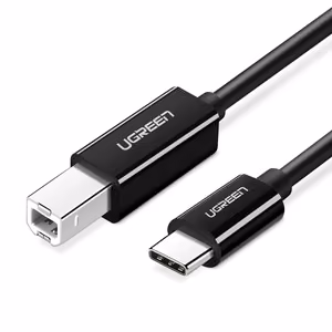 Ugreen US241 USB-C 2.0 - USB-B laidas 1m - juodas