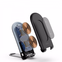 Bevielis įkroviklis Duzzona "W2" juodas 15W su stoveliu