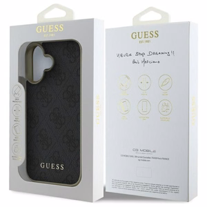 Guess 4G Charms Kolekcijos dėklas iPhone 16 - juodas