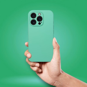 Silikoninis 2mm dėklas telefonui IPHONE 17 Pro, suderinamas su Magnetine MagSafe funkcija, mėtų spalvos