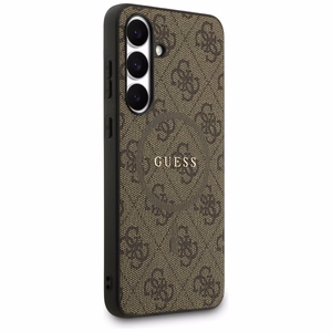 Guess 4G Ring Classic Logo Magnetinis dėklas telefonui Samsung Galaxy S25 FE - ruda
