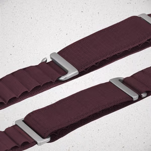 Mobilize nailoninis laikrodžio dirželis - Alpine - titano jungtis - Apple 38/40/41mm - bordo