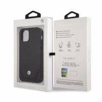 BMW Odinis perforuotas dėklas iPhone 12 Pro Max - juodas