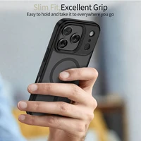 Tech-Protect MagMat XT 4-rinkinys Magnetinis dėklas telefonui iPhone 17 Pro - Matinis juodas