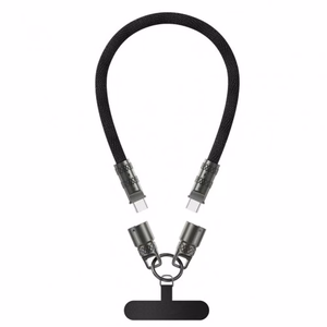 USB Laidas Essager Rope mėlynas 60W Type-C / Type-C 30cm