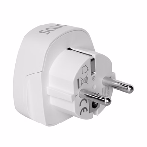 SAVIO AP-01 kelioninis adapteris, US lizdas – ES kištukas